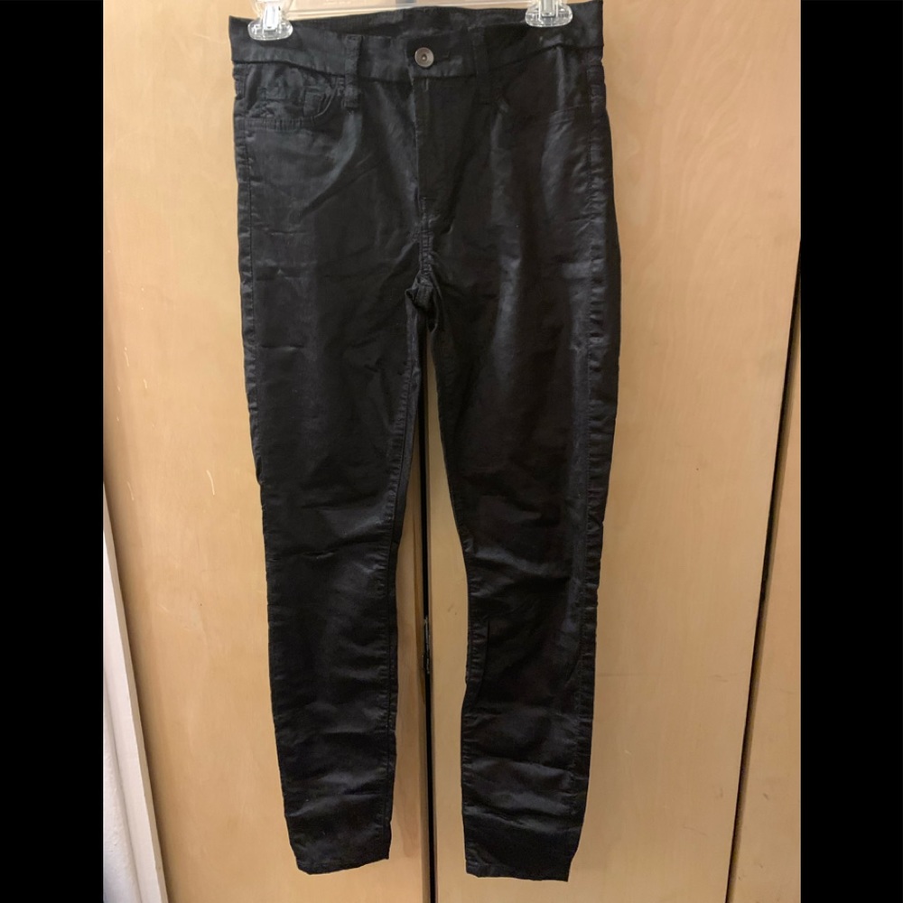 Splendid Black Shiny Stretch Skinny Pants